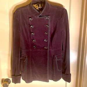 Velvet military coat